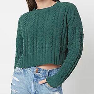 Arizona Jean Co women’s cable-knit Cropped Sweater / Size:S